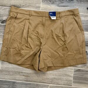 Old Navy Taylor‎ Women's Shorts Extra High Rise Khaki NWT 2X Adjustable Waist